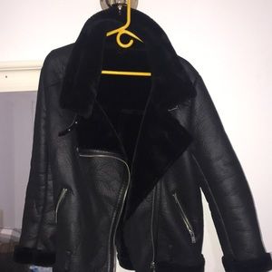 Zara Fur lined bomber